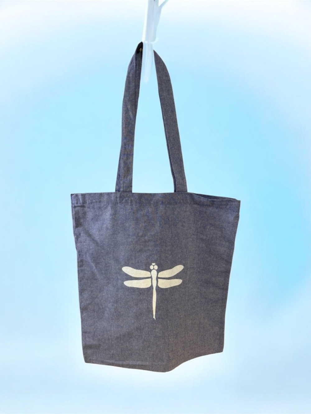 Dragonfly Cotton Canvas Tote Bag Blue Reusable Shopper NWT